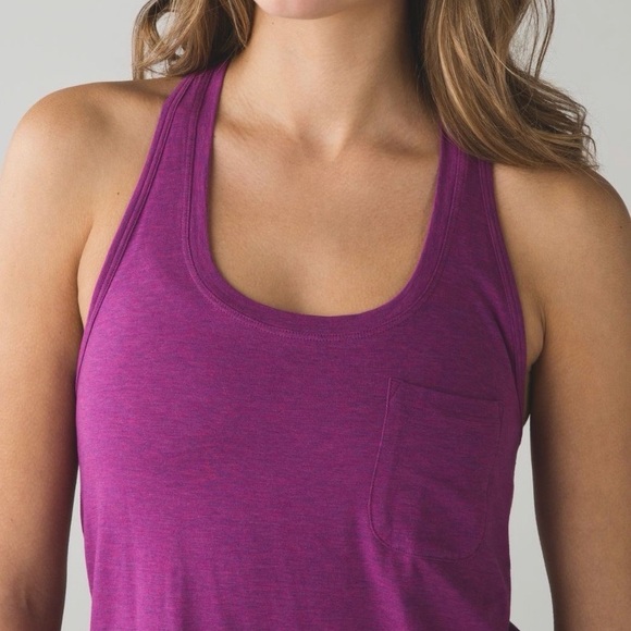 Lululemon Yogi Racer Back III Heathered Regal Plum Size 10 - Picture 9 of 9